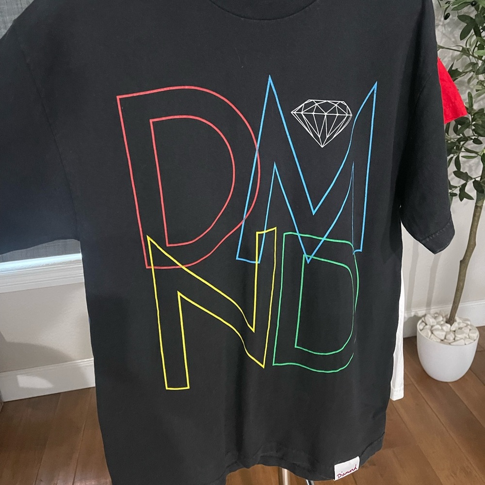 Diamond Supply Co. Black Tee - Multicolor DMND.